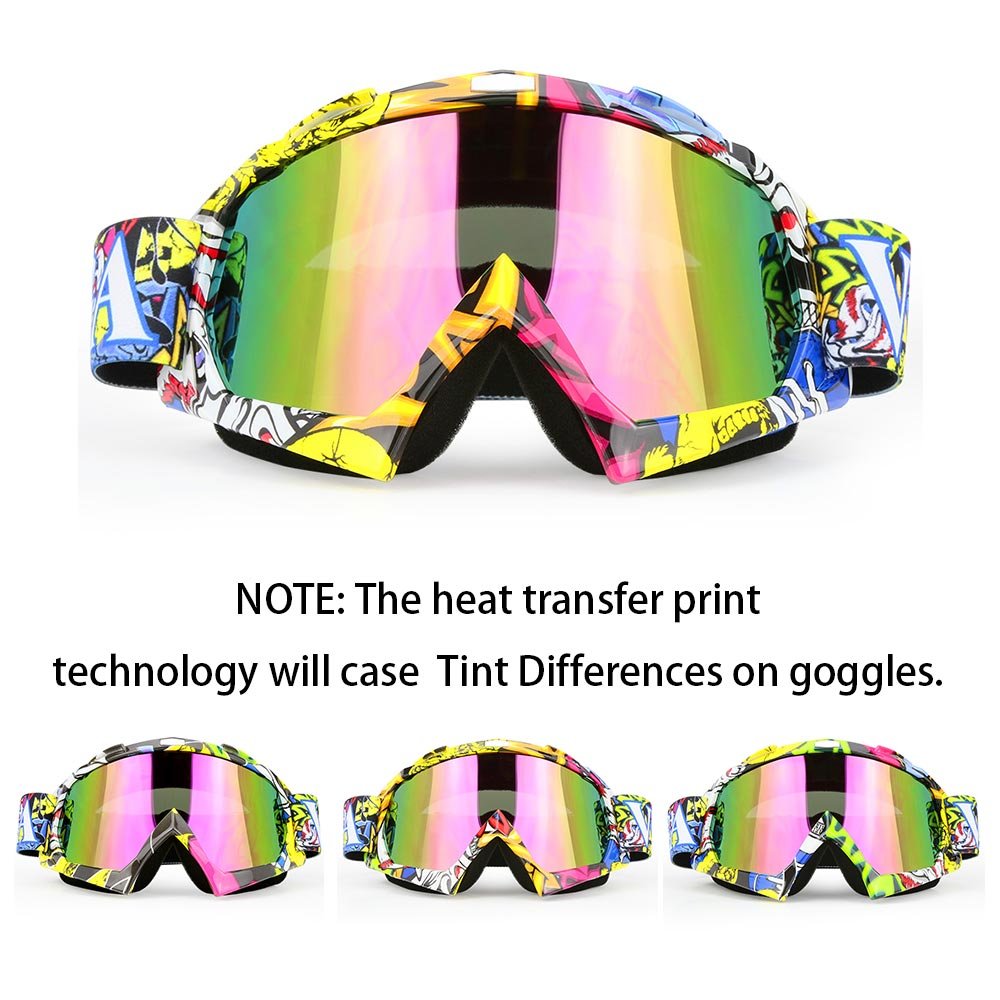Professtional Adult Motorcycle Goggles Off Road Dirt Bike ATV Riding Motocross Mx Goggles Glasses for Men Women Youth Kids(C74) (7474634785006)